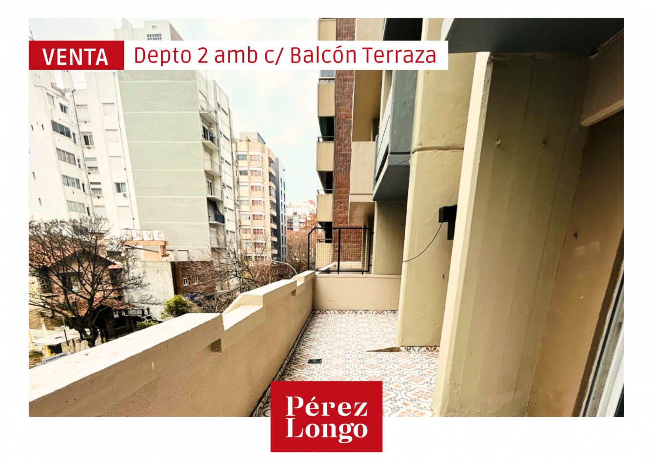 DEPARTAMENTO DE 2 AMBIENTES CON BALCON TERRAZA