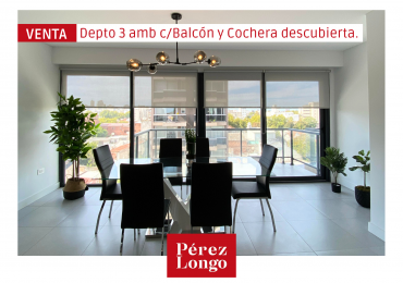 DEPARTAMENTO 3 AMBIENTES CON BALCON SALIENTE Y COCHERA DESCUBIERTA