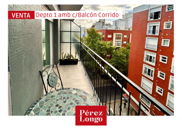 DEPARTAMENTO 1 AMBIENTE CON BALCON CORRIDO
